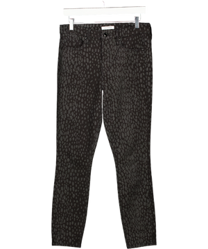 Good American Black Animal Jacquard Good Legs Cropped Jeans Us8 W29