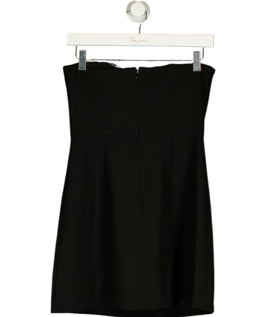 FRENCH CONNECTION Black Black& White Strspless Statement Bow Mini Dress UK 6