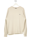 RODD&GUNN Beige Gunn Cotton Crew Neck Sweatshirt, Bone UK M
