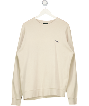 RODD&GUNN Beige Gunn Cotton Crew Neck Sweatshirt, Bone UK M