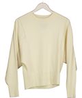 REISS Suki Wool-blend Reverse-seam Batwing Jumper With Cashmere In Cream UK S