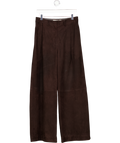 Camilla And Marc Chocolate Brown Suede Sonata Wide-leg Trousers UK 8