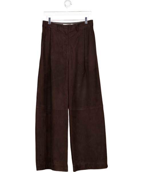 Camilla And Marc Chocolate Brown Suede Sonata Wide-leg Trousers UK 8