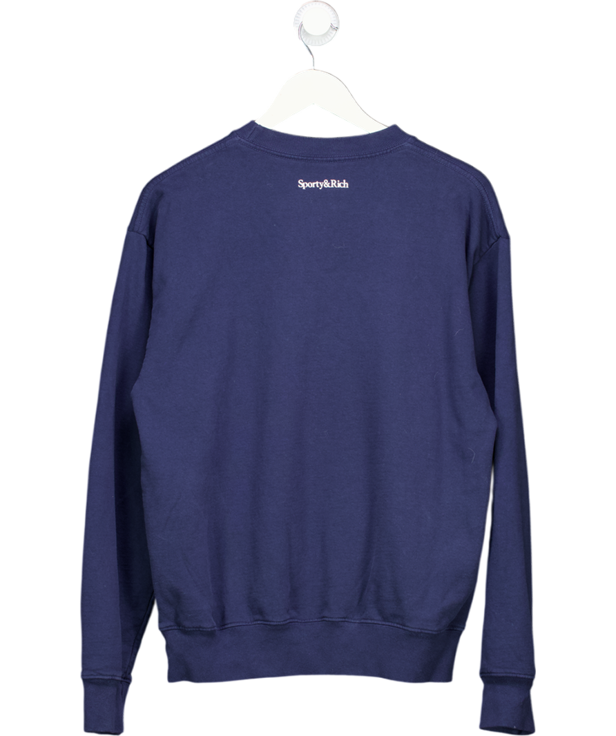 Sporty & Rich Navy Blue Wellness Club' Sweatshirt UK S