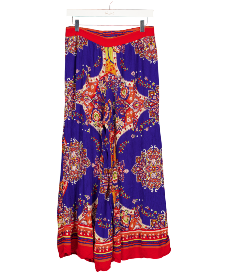 MONSOON Multicoloured Padma Printed Palazzo Trousers UK M