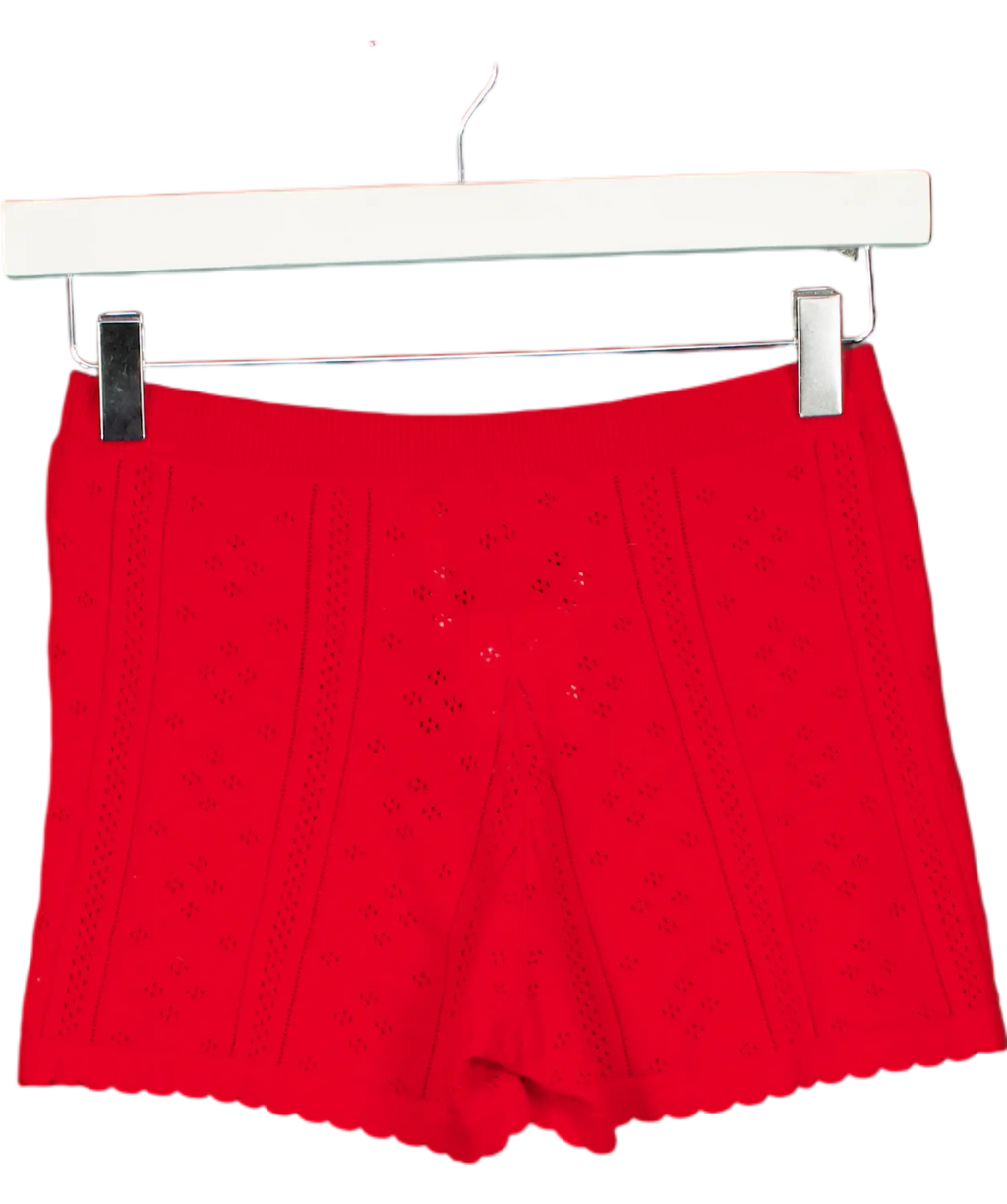 Papi Lav Red Mini Shorts UK S