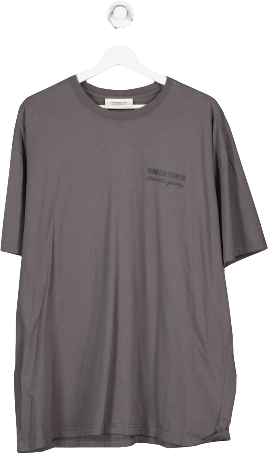 Vanquish Grey Fitness Oversize T Shirt UK L