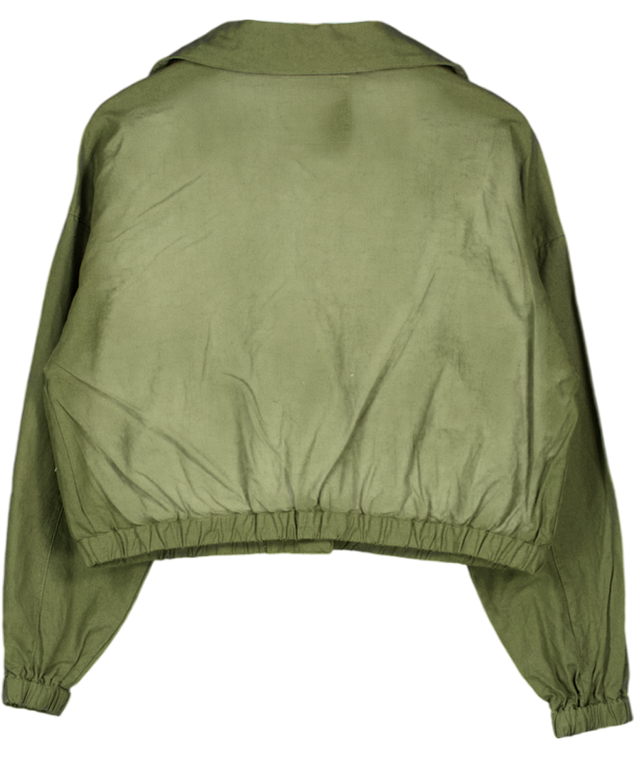 RIVER ISLAND Green Linen Blend Swing Jacket UK 8