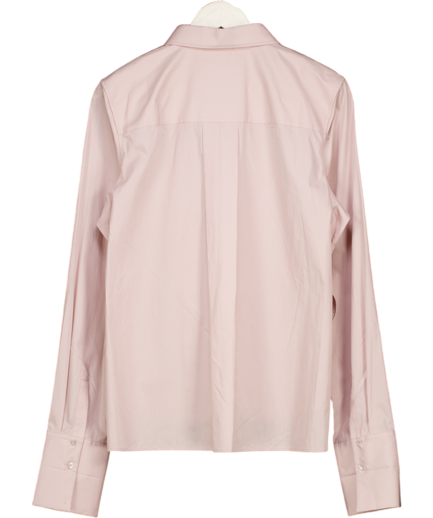 H&M Pink Studio Collection Poplin Tuxedo Shirt UK 16