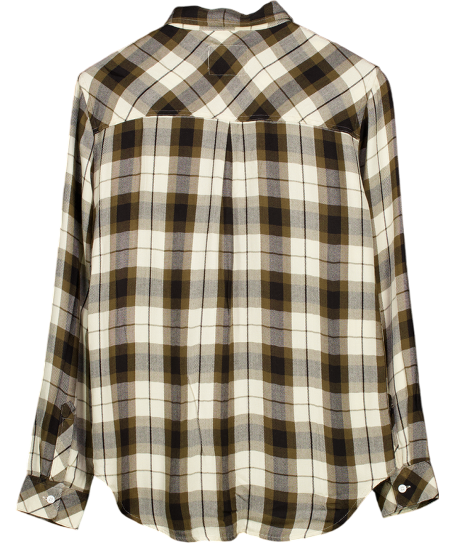 Rails Olive Green / Cream Check Ultra-soft Malin Shirt UK S