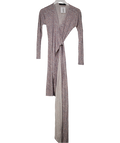 Amanda Wakeley Grey Long Sleeved Wrap Dress UK 10