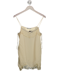 ZARA Cream Zw Collection Lace Top With Vents UK L