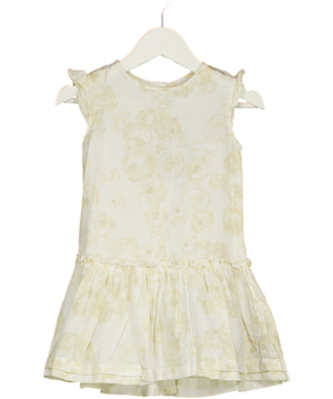 PETITE BATEAU Cream Ivory Floral Cotton Dress 2 Years