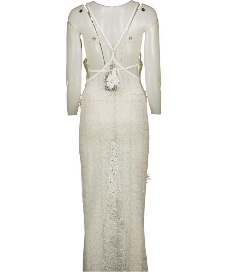 SNDYS White Vesper Maxi Dress UK M