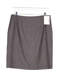 Aquascutum Grey Wool Shift Mini Skirt UK 12