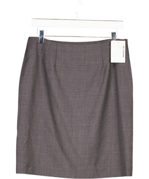 Aquascutum Grey Wool Shift Mini Skirt UK 12