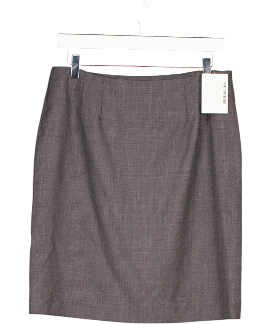 Aquascutum Grey Wool Shift Mini Skirt UK 12