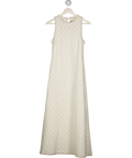 ME + EM Cream Pinstripe Sleeveless Midi Dress UK 8