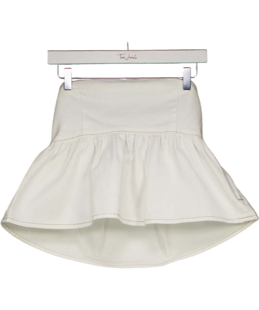 WHITE FOX White Dedicated To Growth Denim Top UK S