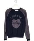 Zoe Karssen Blue 975c 'forever Cowboys' Glitter Knit Sweater UK S