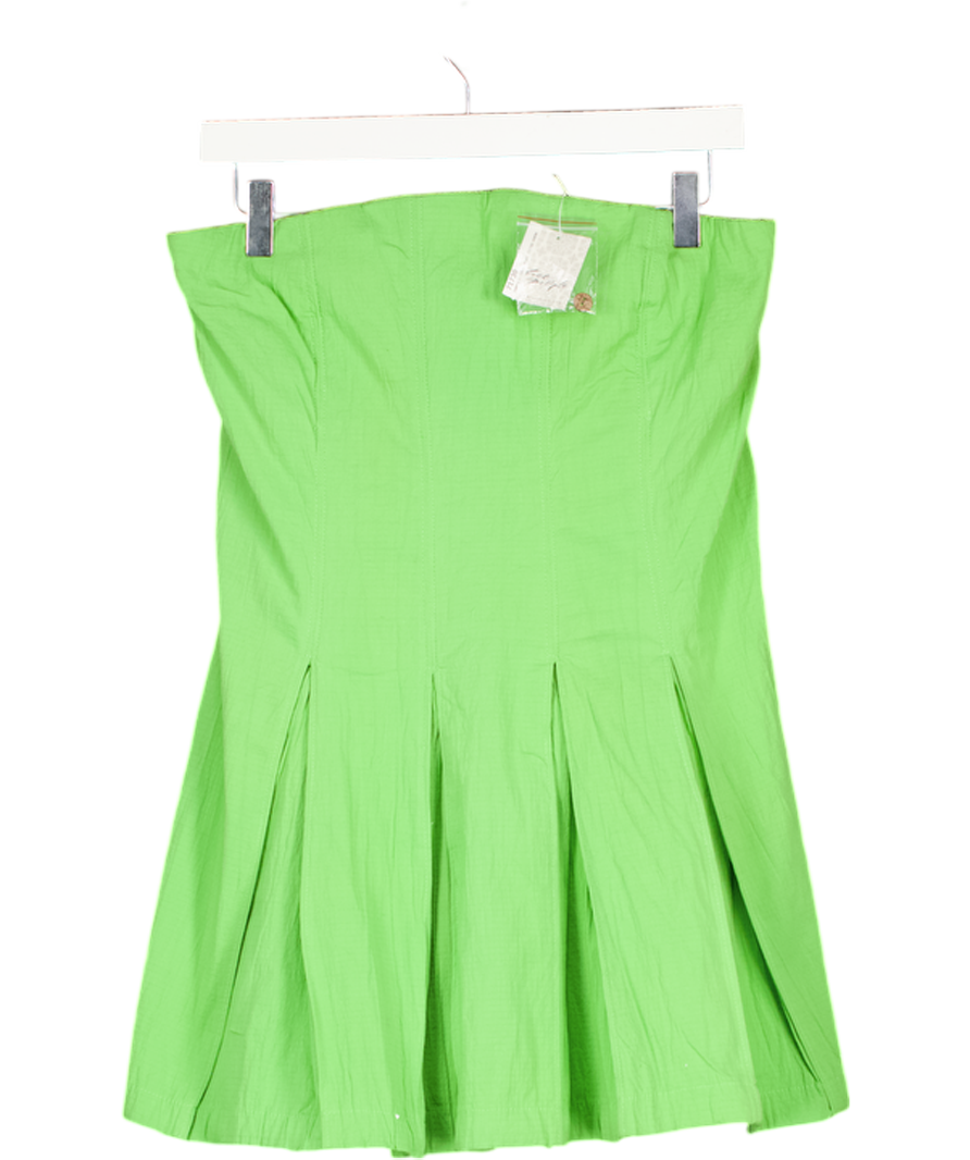 FREE PEOPLE Green Made Me Smile Mini Dress UK XS