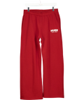 HUER Cherry Red Straight Leg Joggers UK L