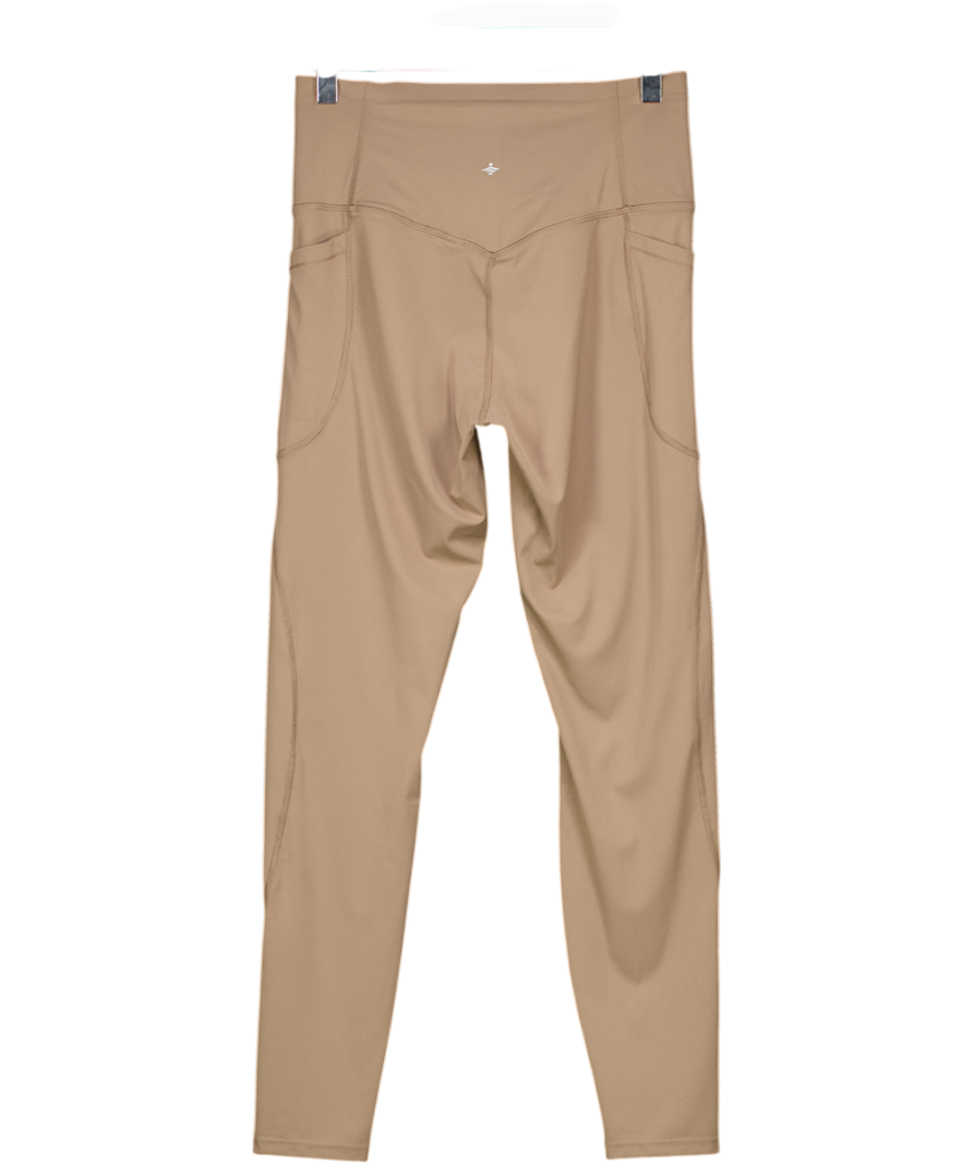 HALARA Brown High Waisted Tummy Control Pocket Shaping Leggings UK M