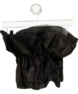 White Fox Black Organza Bandeau Top UK M