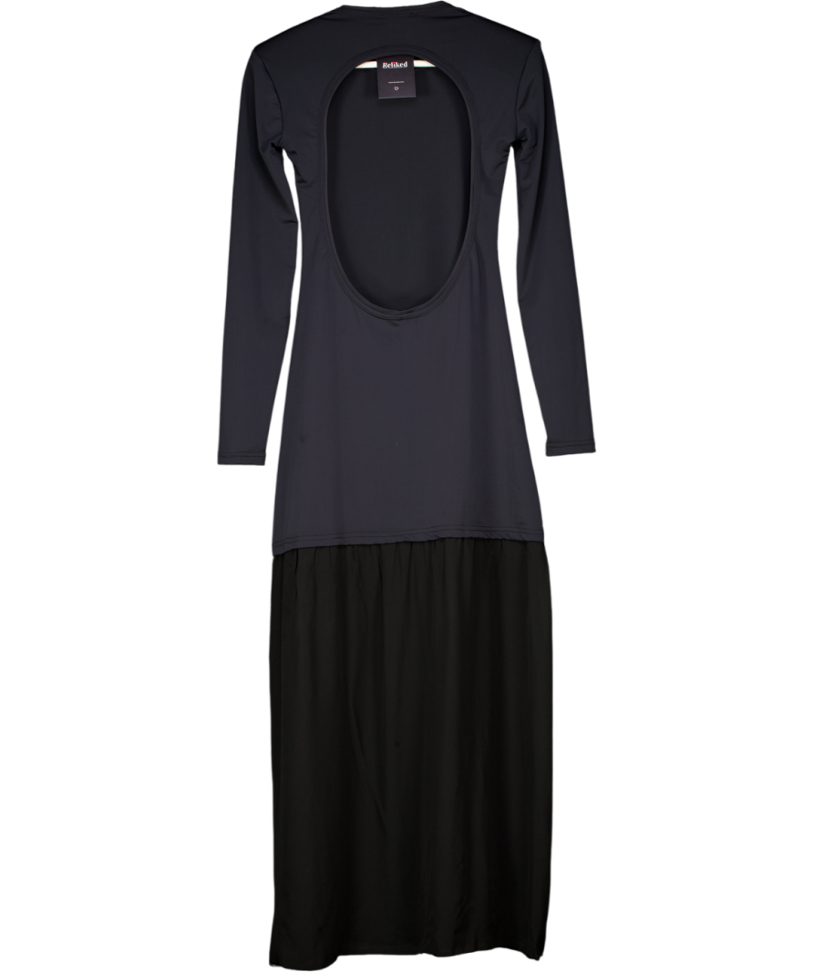 La Toile Black Amor Maxi Dress UK XXXS