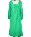 Topshop Textured Ruched Channel Midaxi Dress In Green UK 8