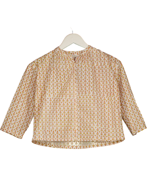 DÔEN Orange Organic Cotton Printed Shirt 8 Years