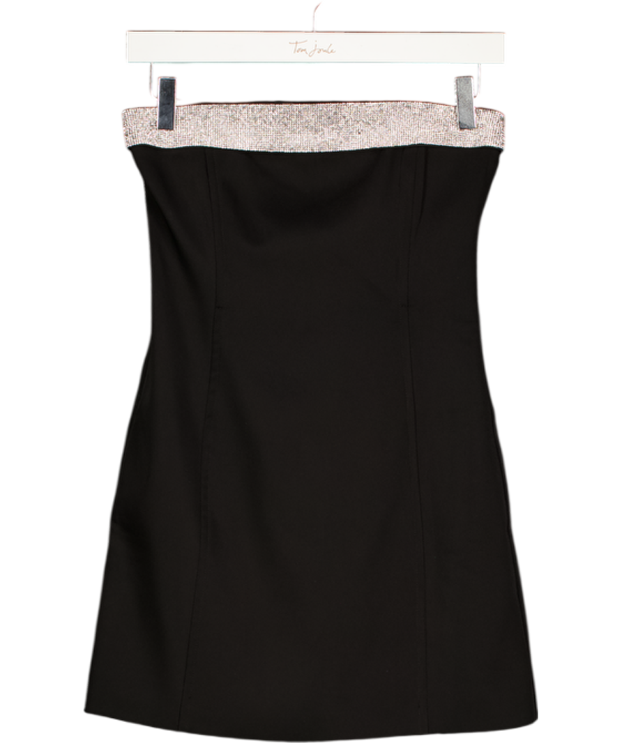 Meshki Black Mini Diamanté Dress UK XS