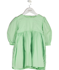 MORLEY Green Cotton Poplin Puff Sleeve Dress 2 Years