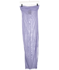 Oh Polly Papeete Ruched Bandeau Midi Dress In Lavender Purple UK S