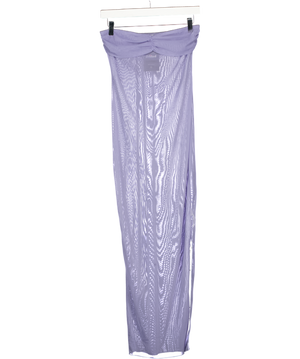 Oh Polly Papeete Ruched Bandeau Midi Dress In Lavender Purple UK S
