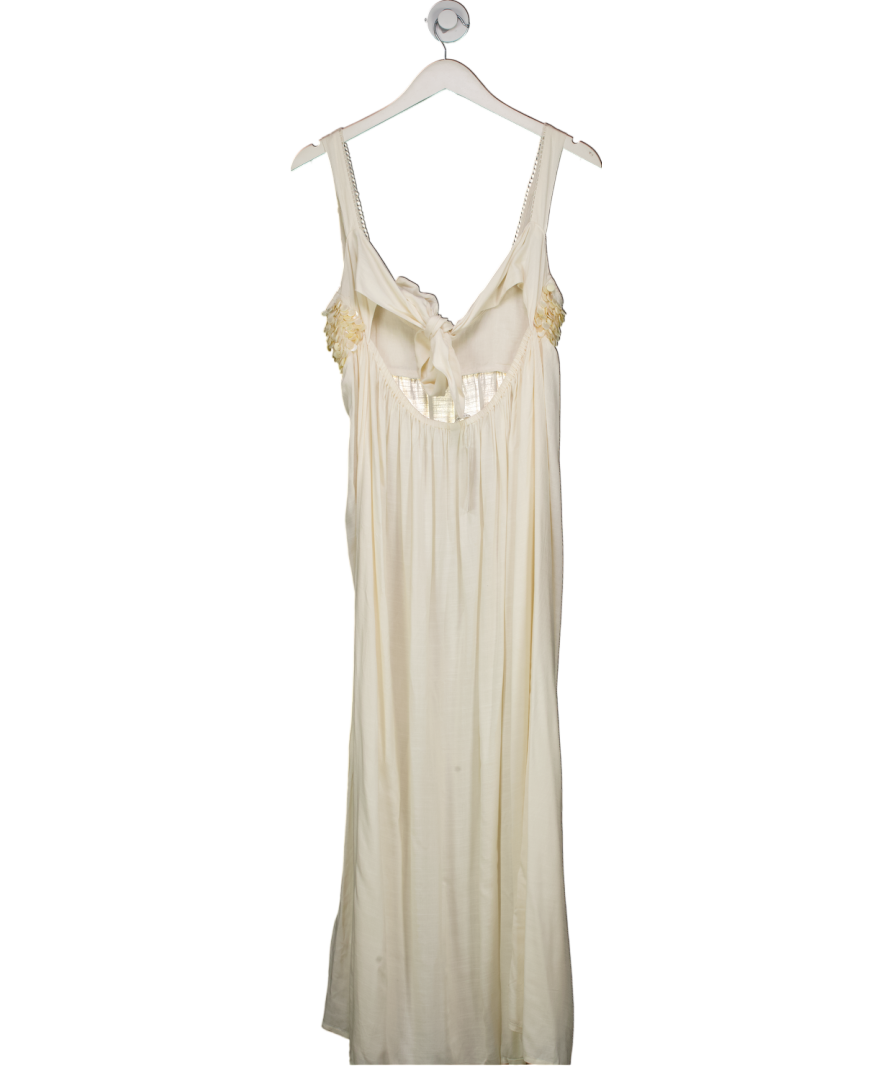 Accessorize Cream Sleeveless Embellished Maxi Dress UK S