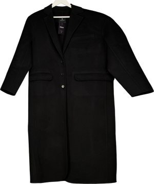 ANINE BING Black Quinn Wool & Cashmere Relaxed Fit Coat UK S