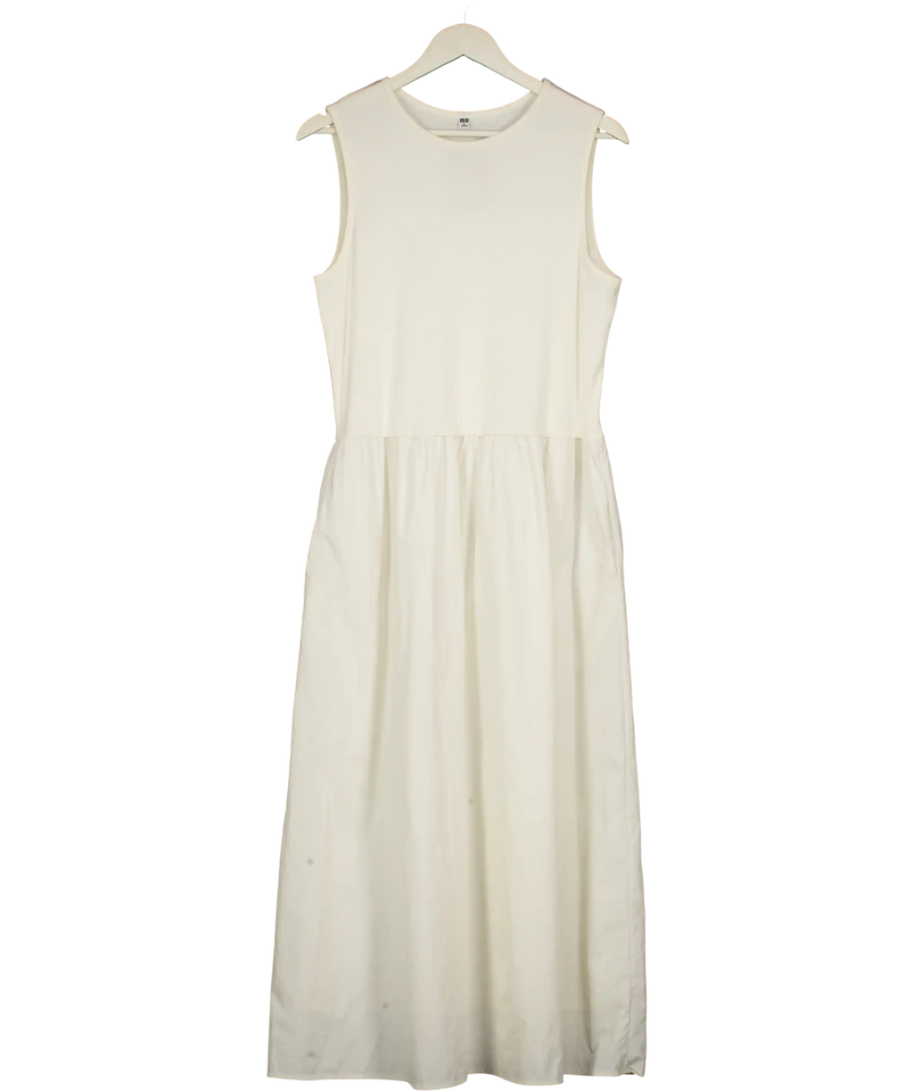 Abercrombie & Fitch White Sydney Smocked Maxi Dress UK XL