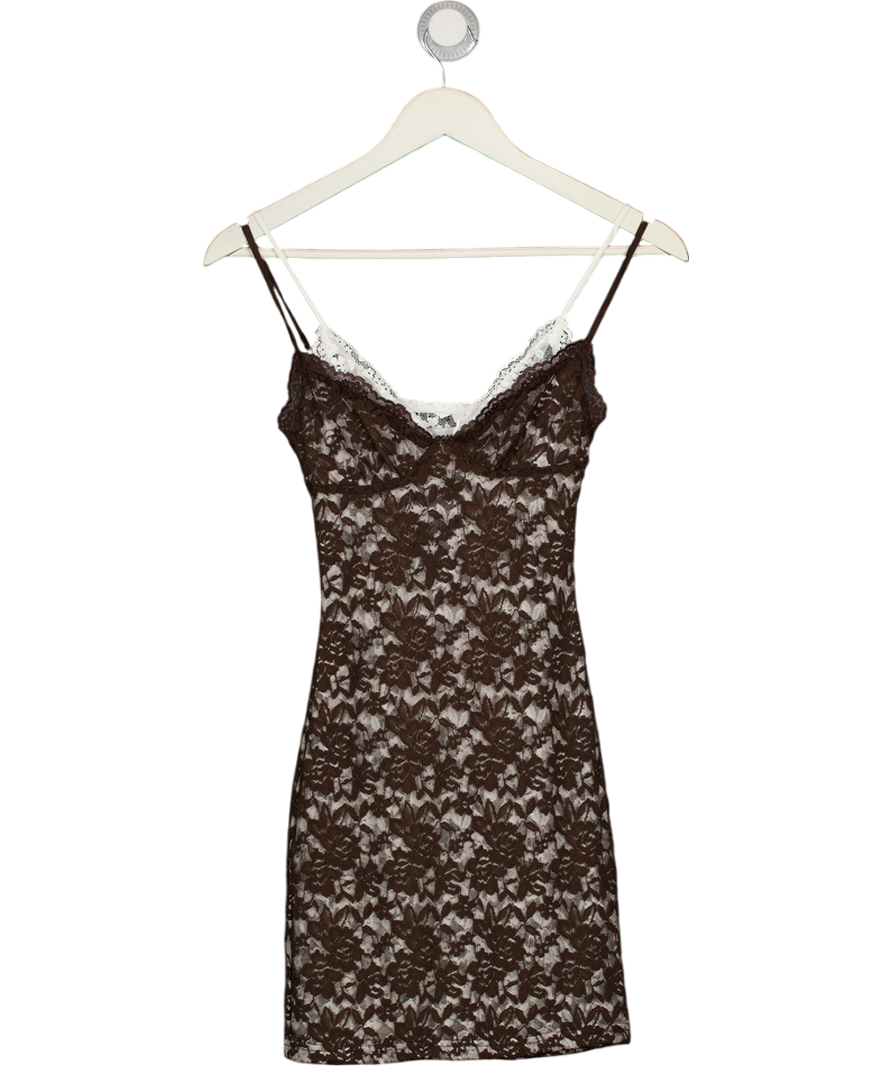 OUTCAST Michaela Mini Dress Brown UK XS