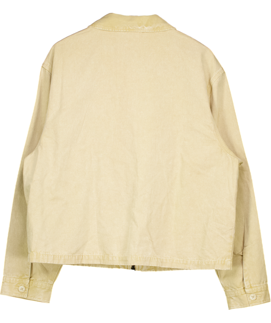 H&M Beige Collared Cotton Jacket UK L
