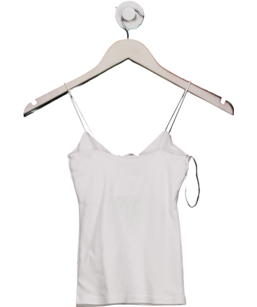 ZARA White Strappy Cotton Top UK S