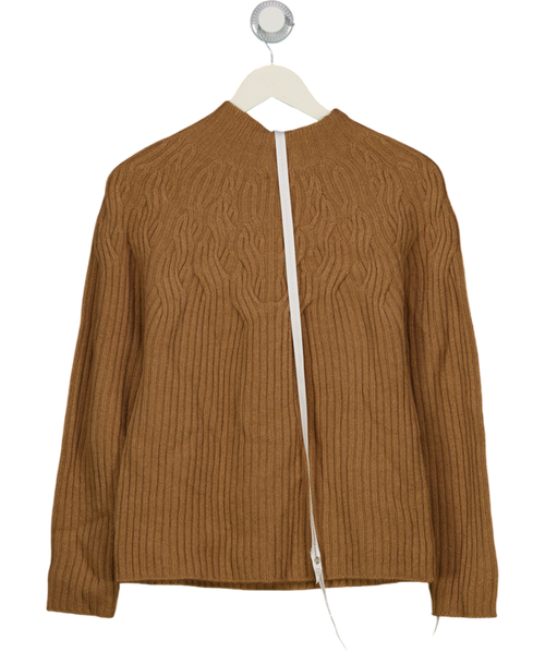 AAVELLE Beige Cashmere Blend High Neck UK M