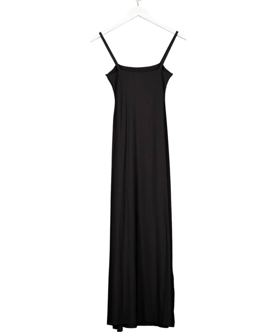 KLAYD Black Fits Everybody Strappy Square Double Layer Jersey Dress UK S