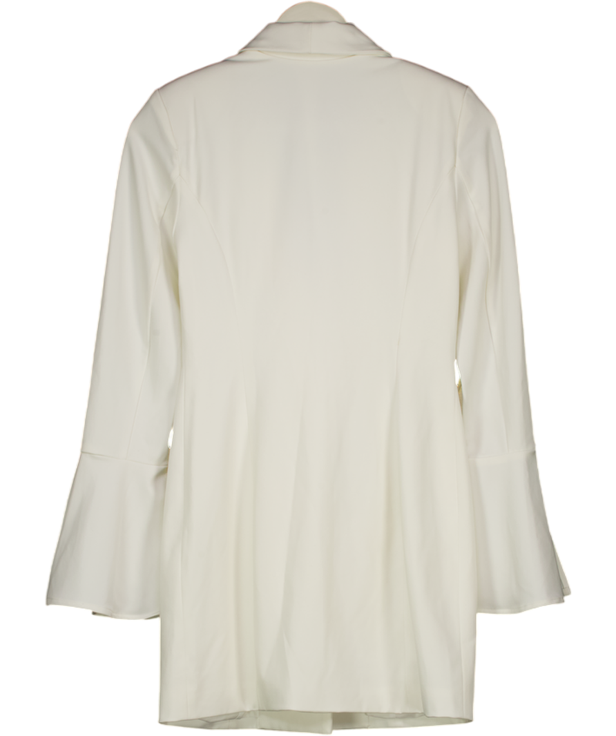 NBD White Como La Flor Suit Blazer Dress UK XS