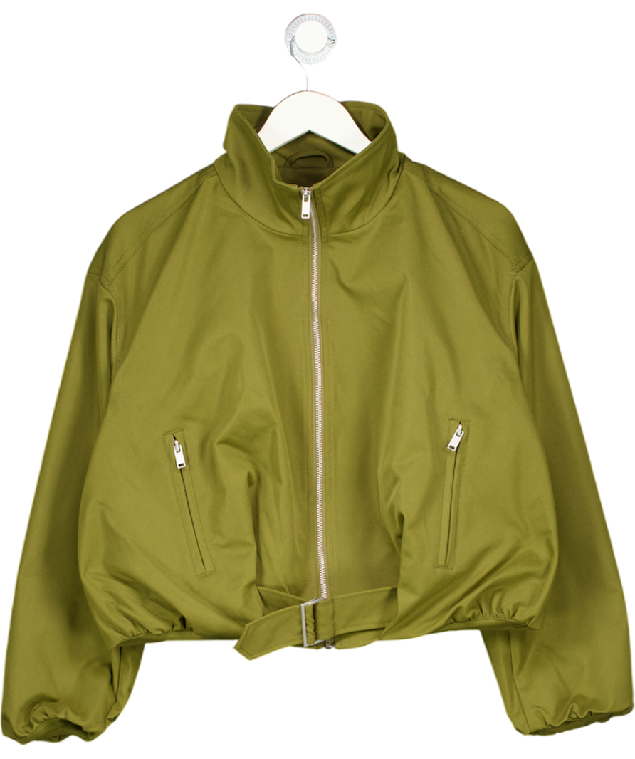 River Island Green Belted Bubble Hem Jacket UK 6