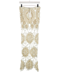 MERMAIDS X DUBAI Cream / Beige Crochet Maxi Skirt UK S