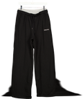 WHITE FOX Off The Field Double Waistband Wide Leg Sweatpants Black UK M