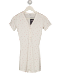 LOUNGE White Ditsy Floral Print Short-sleeve Romper UK M