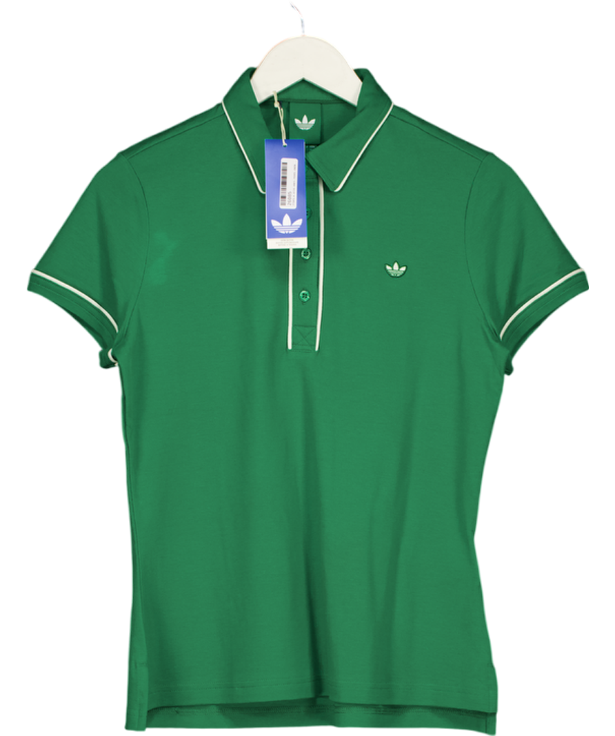 ADIDAS Green Golf Originals Solid Ladies Golf Polo Shirt UK M