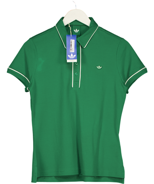 ADIDAS Green Golf Originals Solid Ladies Golf Polo Shirt UK M